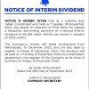 FDHB | Interim Dividend Payment Notice