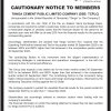 TCCL | Cautionary Notice