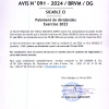 CABC | Paiement de dividendes