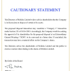 MEIK | Cautionary statement