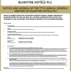 BHL | Annual general meeting notice