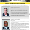 MSHL | Notice of board changes