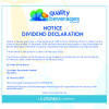 QBL | Declaration of dividend