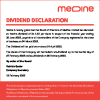 MSE | Declaration of dividend