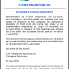 MASC | Declaration of Dividend