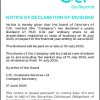 CIEL | Declaration of Dividend