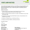 UMEM | Post Annual General Meeting Notice