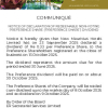 NMHL | Declaration of dividend