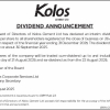 KLOS | Declaration of dividend
